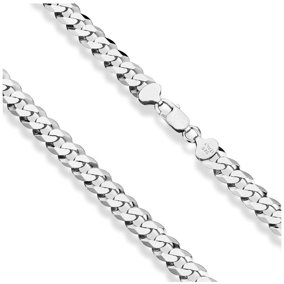 NWT Sterling Silver 9mm Diamond-Cut Chain - Picture 2 of 5